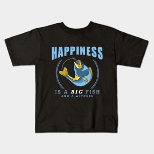 Happiness is a big fish Kids T-Shirt